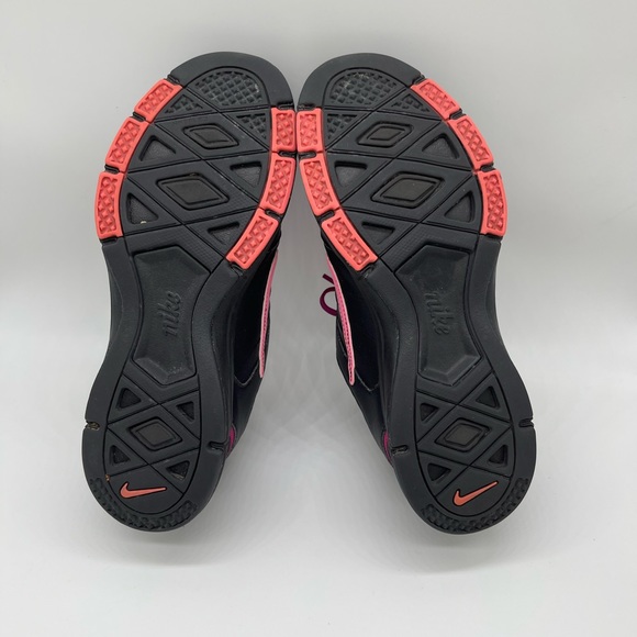 Nike black & pink low top leather trainers sneakers size 5.5 - Picture 5 of 7